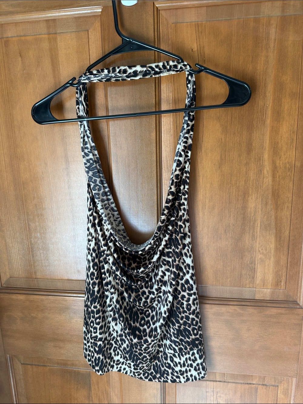 Forever 21 Leopard Halter Top in Brown and Black